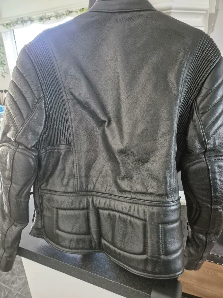 Ladies Leather Motorcycle Jacket - Image 2