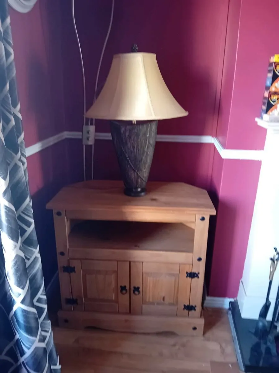 TV unit  and  table lamp price 40 - Image 1