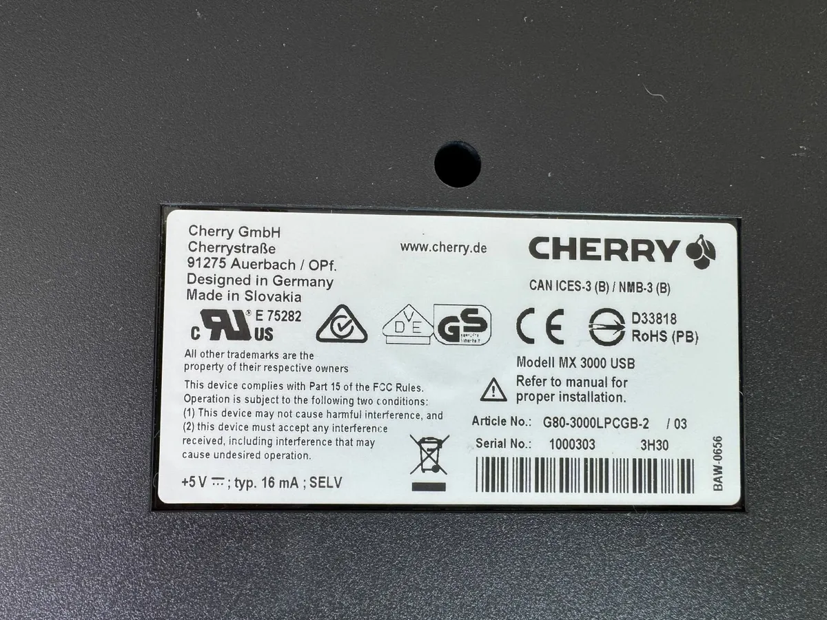 Cherry MX 3000 keyboard black - Image 2