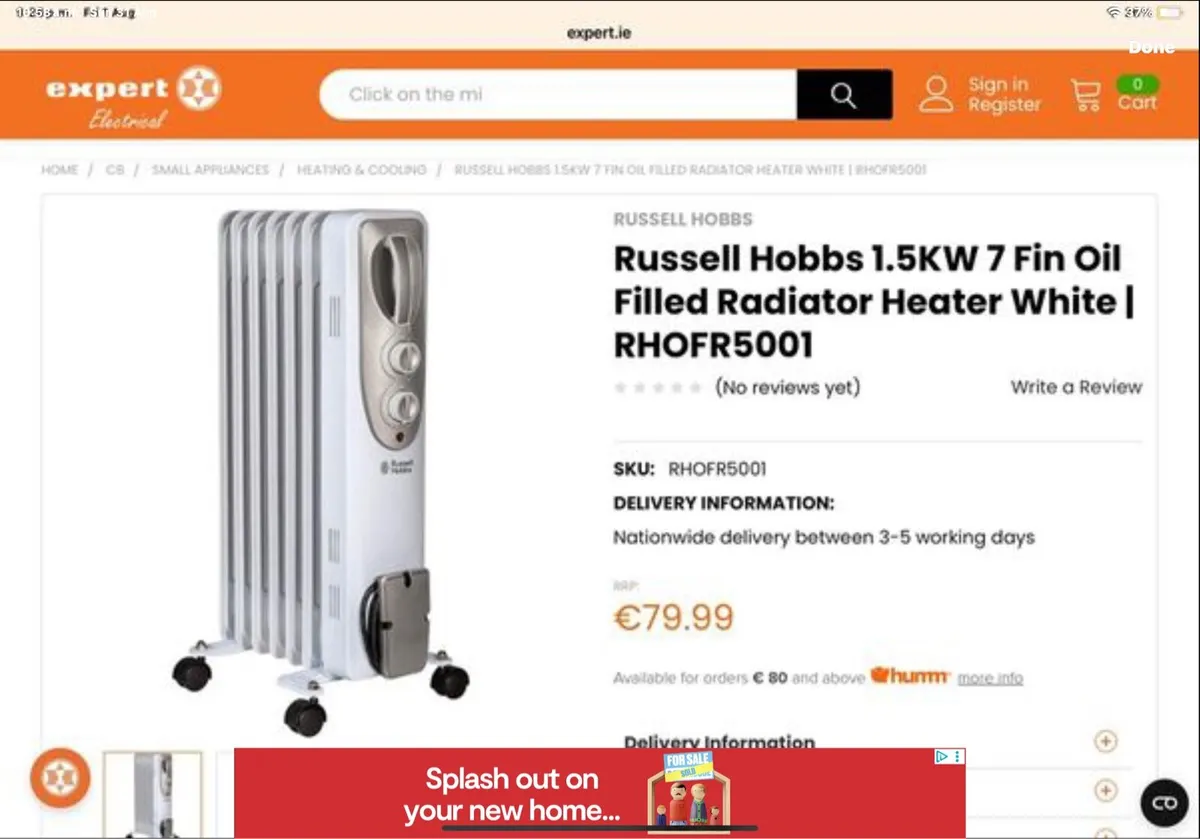 Oil heater brand new not open