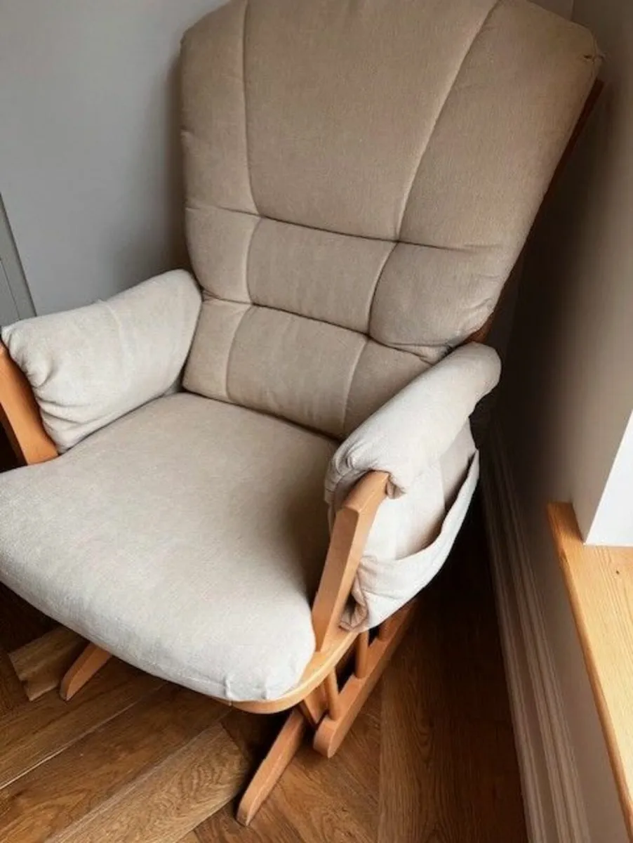 Dutailier Glider Chair with glider Ottoman - Image 2