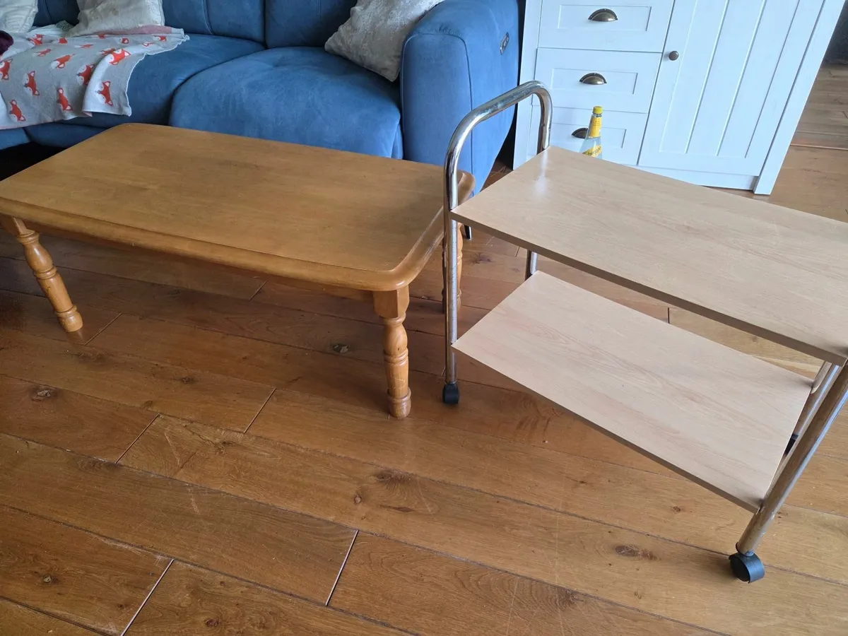 Coffee table and Tea Trolley - Image 1
