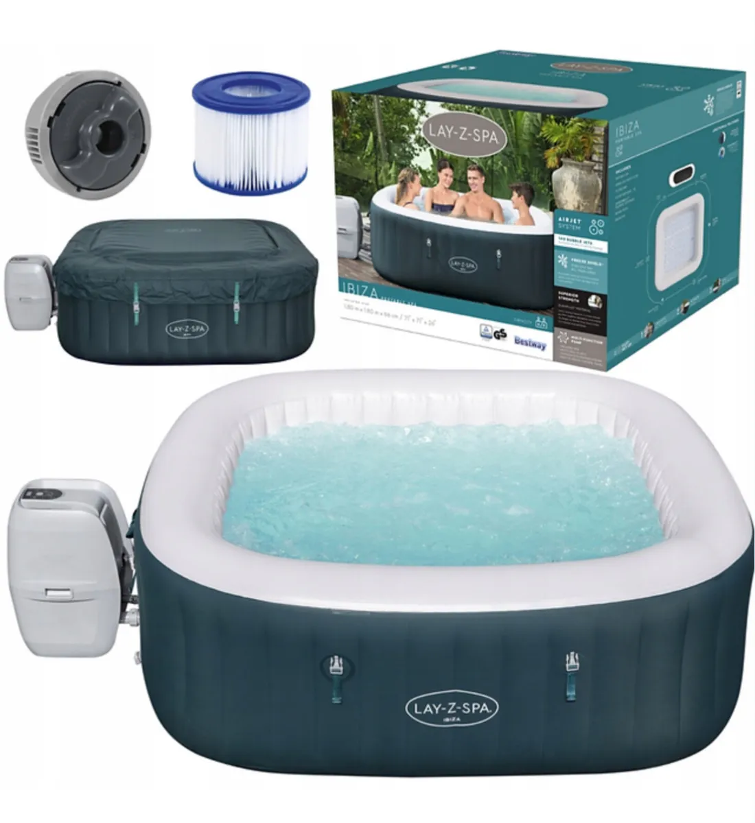 Lay-Z-Spa Ibiza AirJet Hot Tub 4 person hot tub - Image 1
