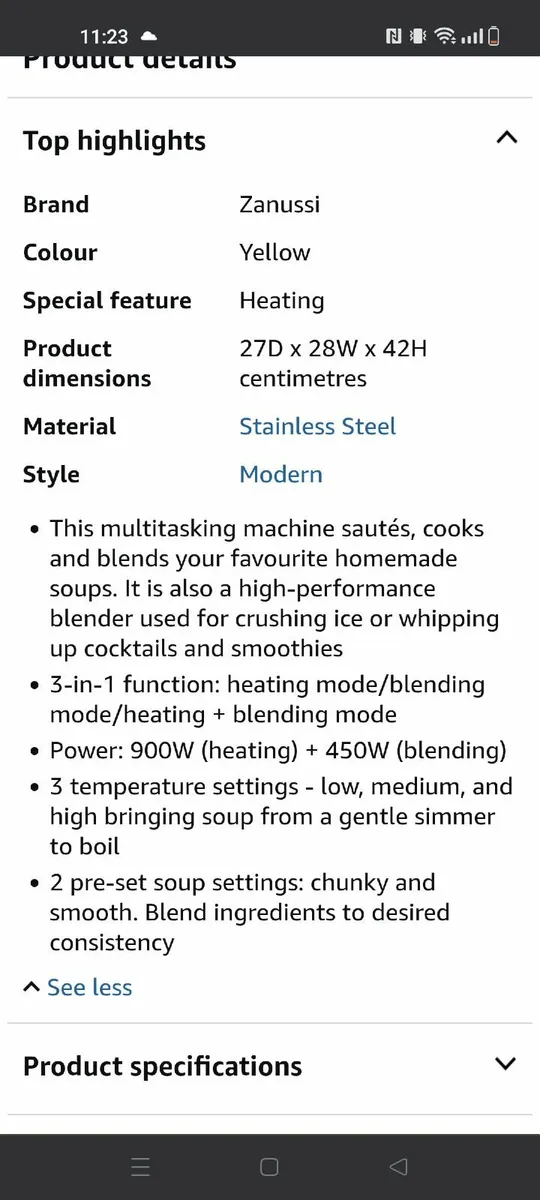 Zanussi soup maker - Image 3