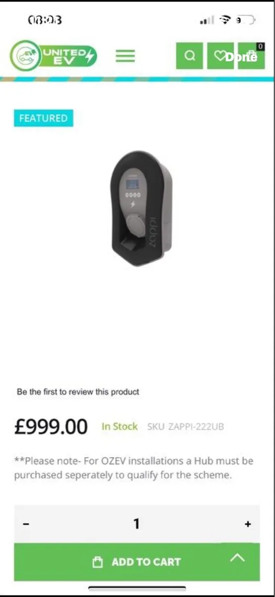 Zappi type 2 car  charger new uk spec NEW - Image 4