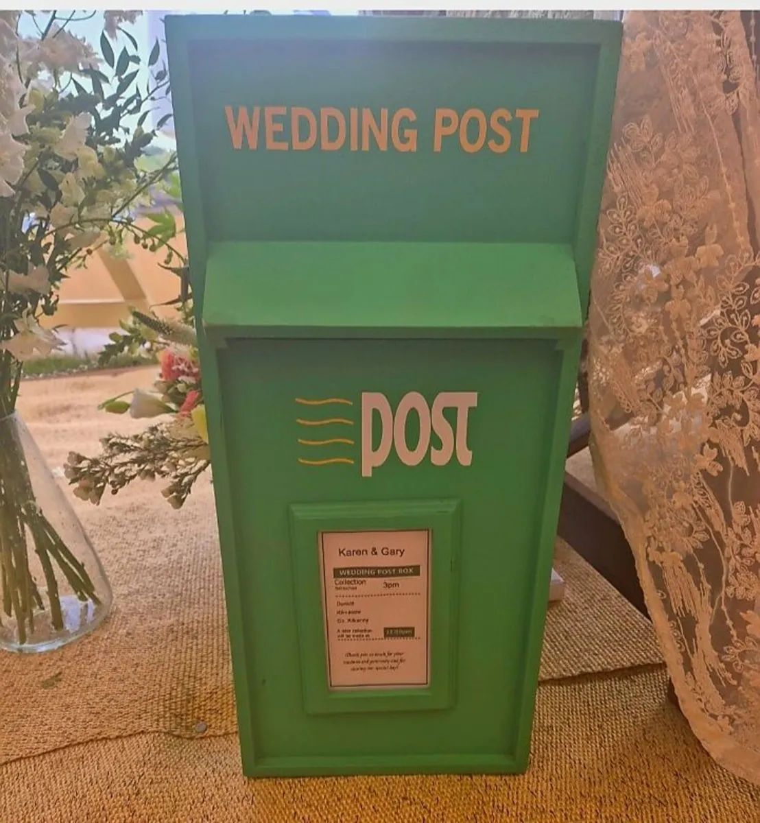Wedding Card Post Box for hire Waterford - Image 3
