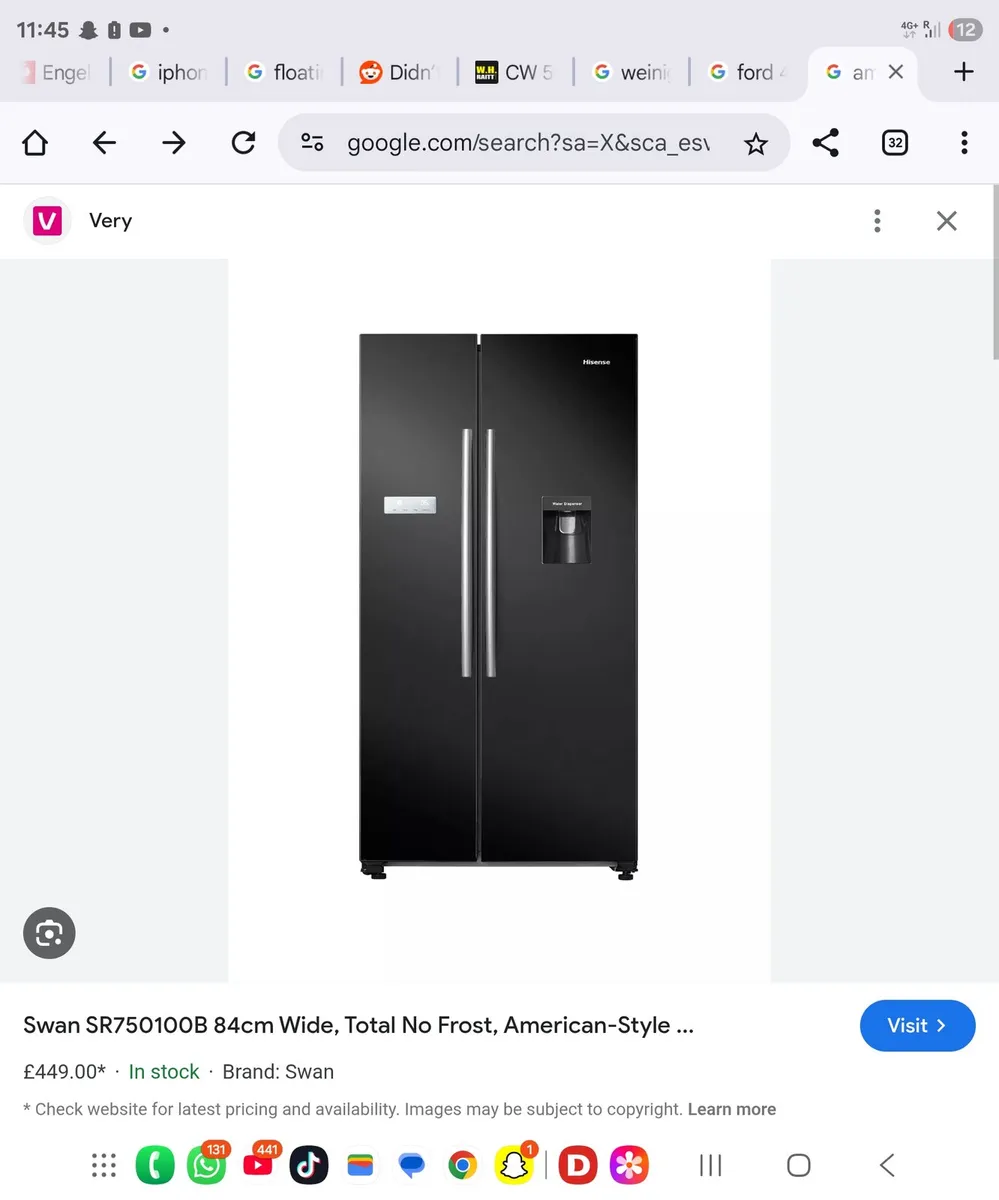 Swan fridge frezzer