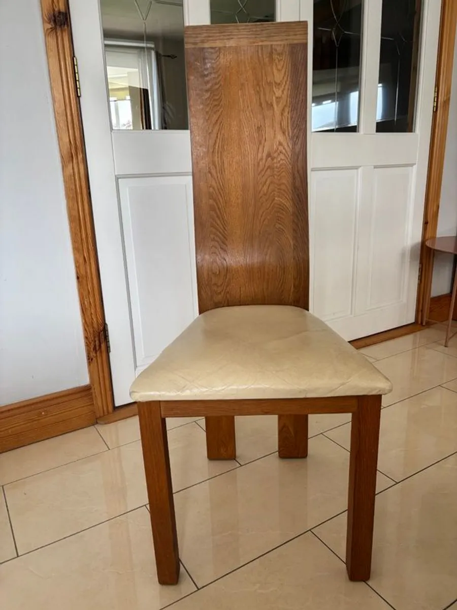 6 Oak Dining chairs - Image 1