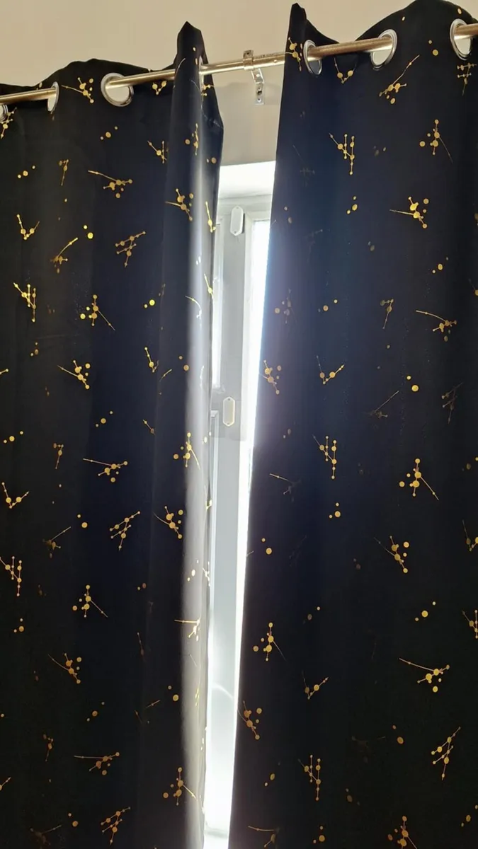 Black and Gold Curtains - Image 1