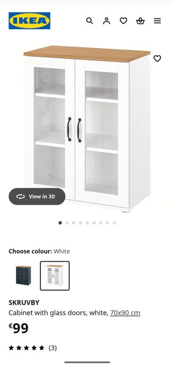 Ikea SKRUVBY Cabinet White [Brand  New - Assembled - Unused] - Image 4