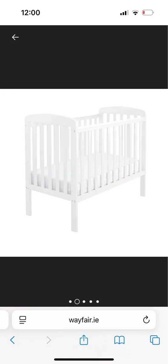 Space saver cot - altered to ad wheels - Image 1