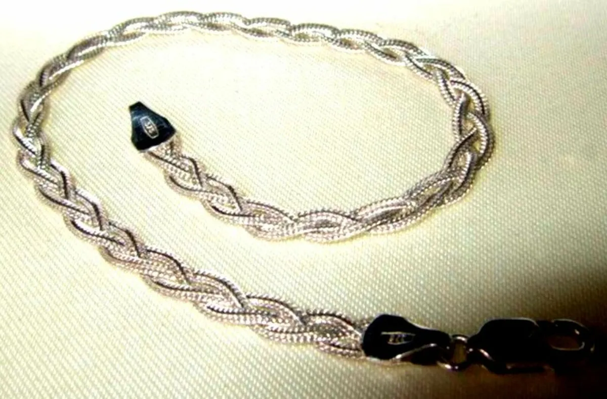Vintage White Gold 'Weave' Bracelet - Image 2