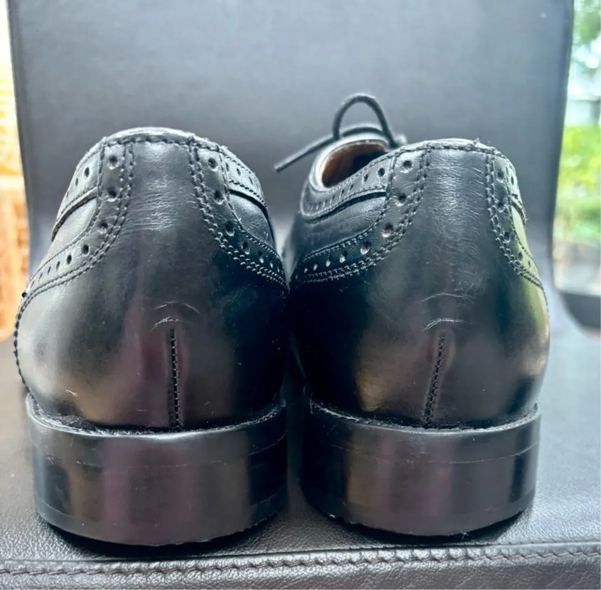 Clarks Black Leather Brogues - Image 2