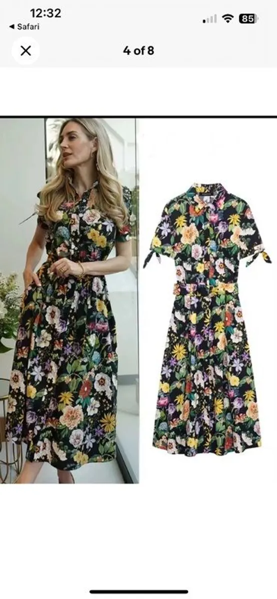 Zara Floral Midi Dress - Image 1