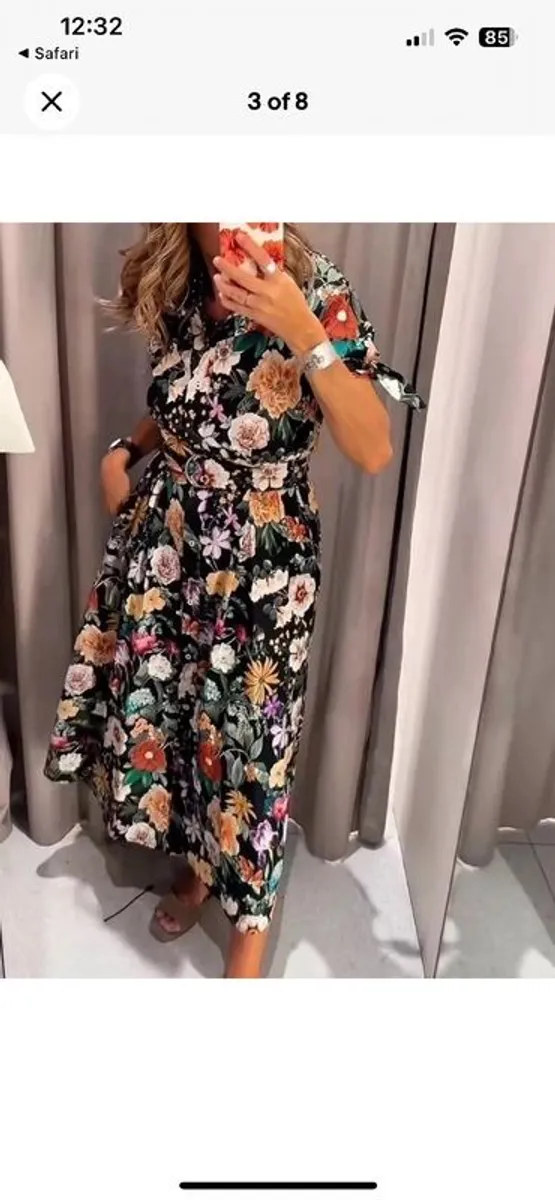 Zara Floral Midi Dress - Image 3