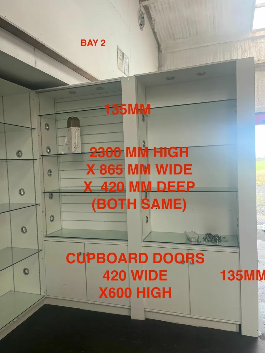 Shop fittings - White with Glass & LED Lighting - Image 2