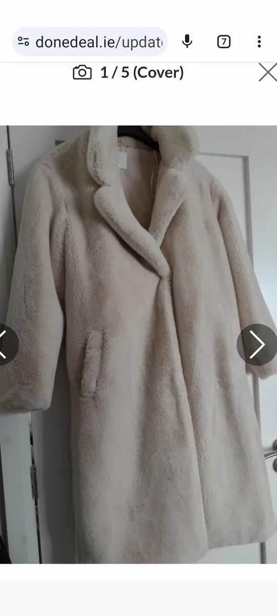 New faux fur full length coat - Image 4