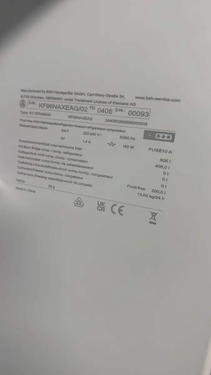 Siemens Iq300 French door fridge freezer - Image 4