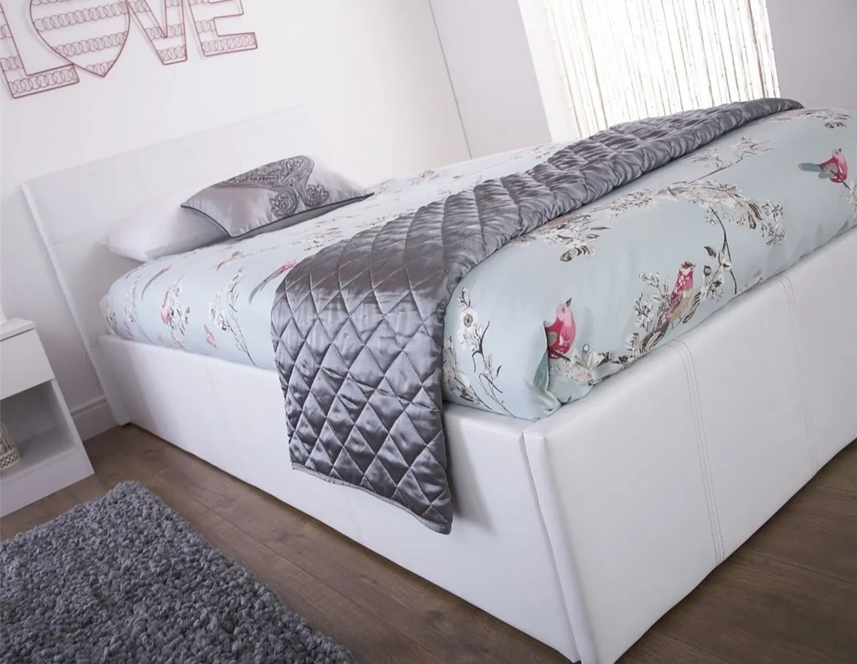 Single Leather Ottoman Storage Beds With Mattress - Image 3