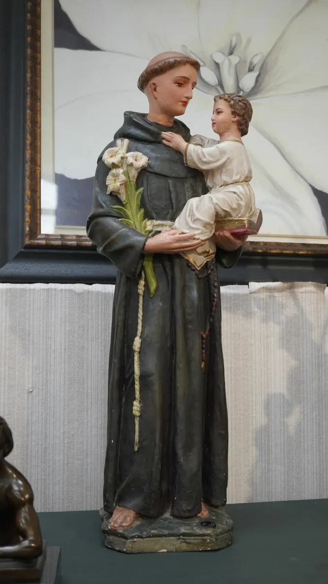 Vintage 25" Statue of Saint Anthony with Child Jes - Image 1