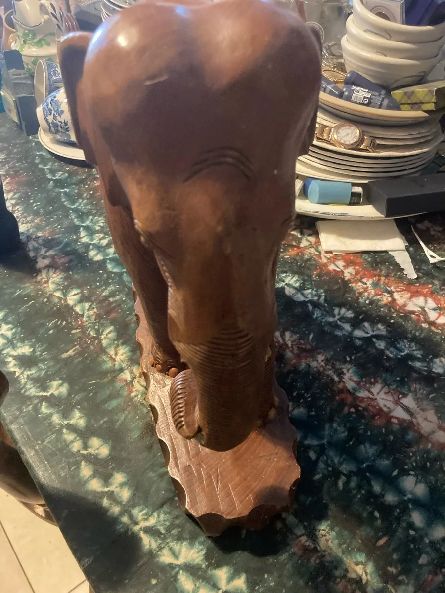 Large hand craved elephant free postage - Image 3