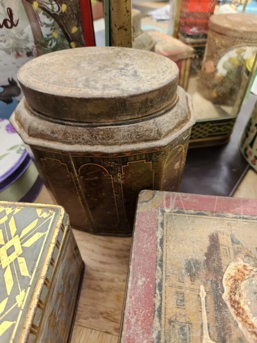 antique tea and other tins - Image 3