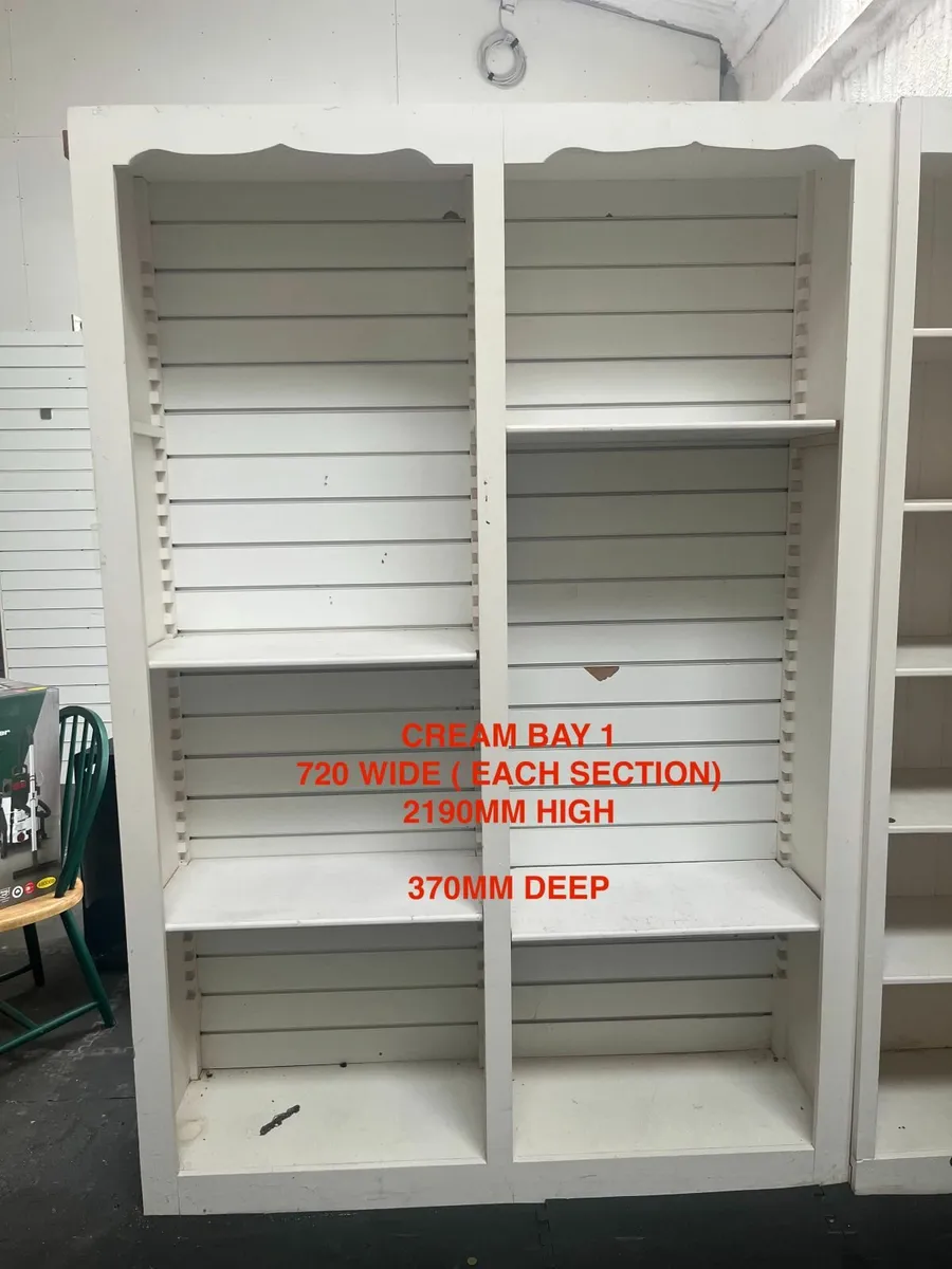 Traditional wooden shop shelving - Image 1
