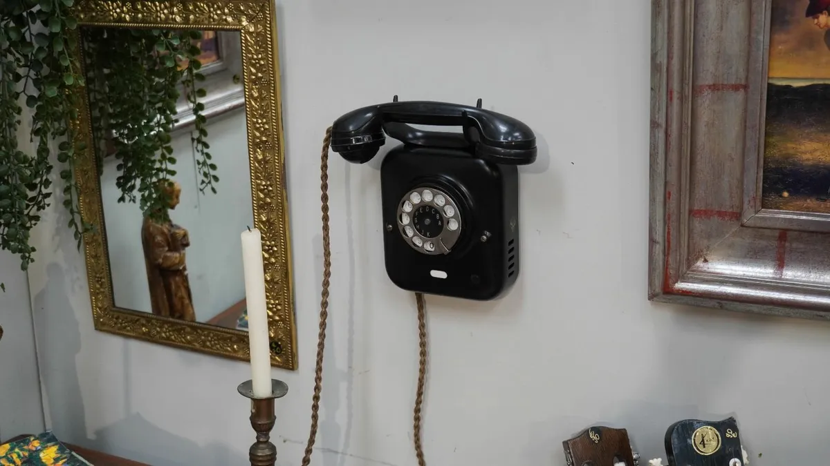 Vintage Rotary Dial Wall Telephone - Image 1