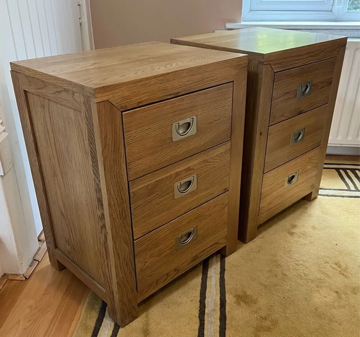 solid wood bedside lockers - Image 1