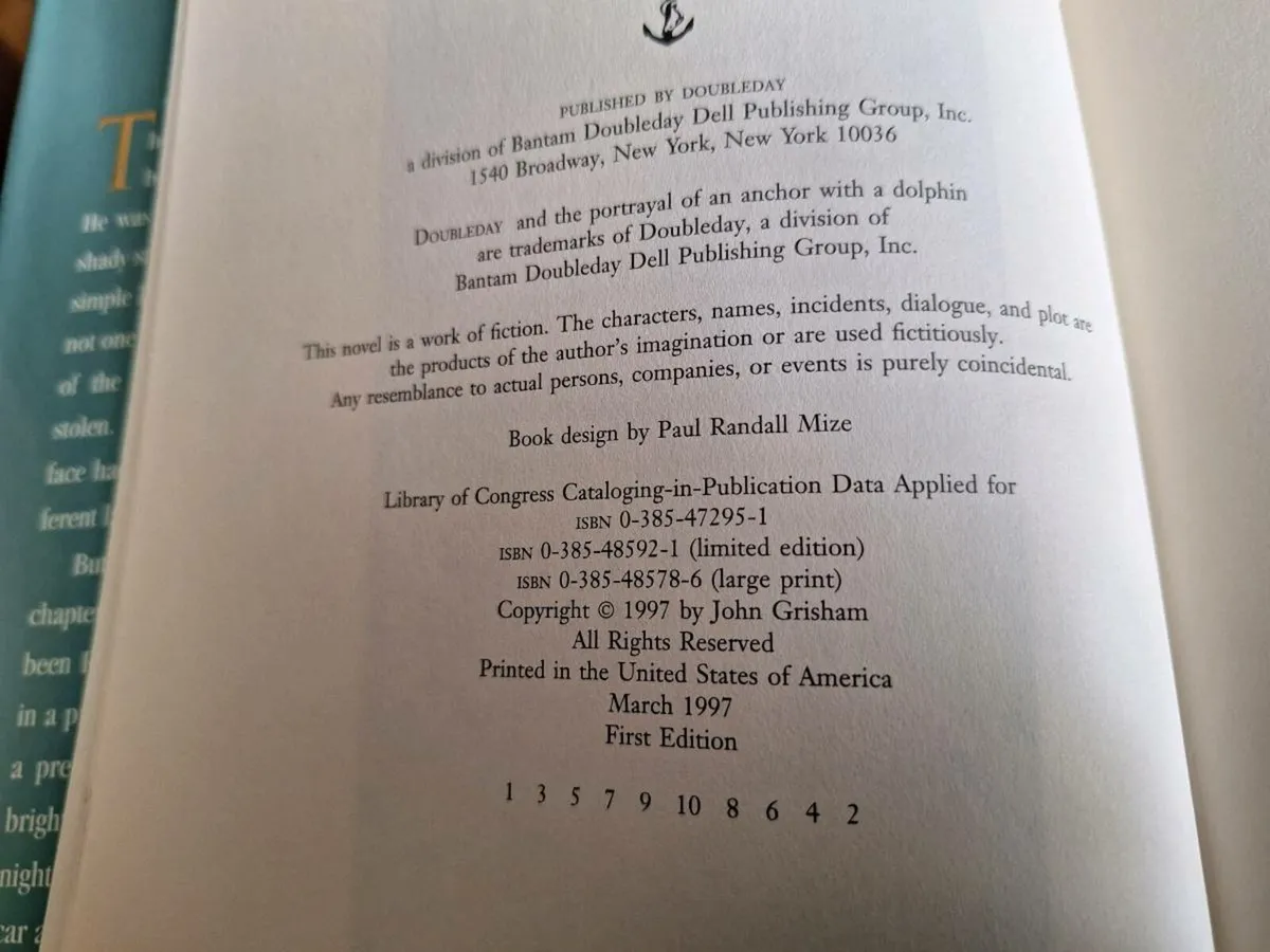 For Sale First Edition Signed John Grisham - Image 3