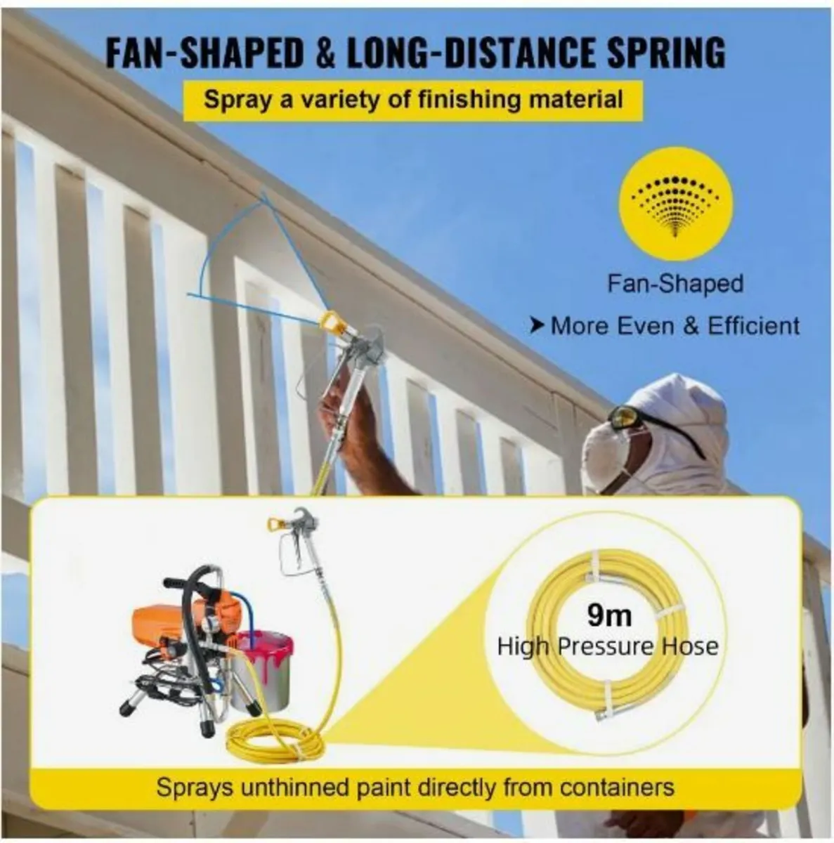 High Pressure Airless Sprayer Paint Spray 2200W - Image 1