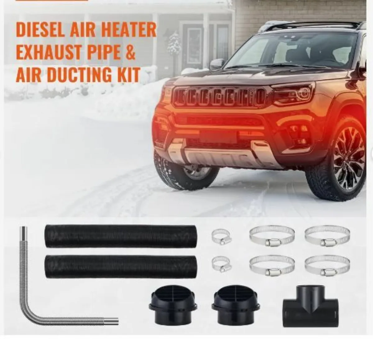 Diesel Heater Pipe Ducting Set, 76 mm Extendable - Image 2