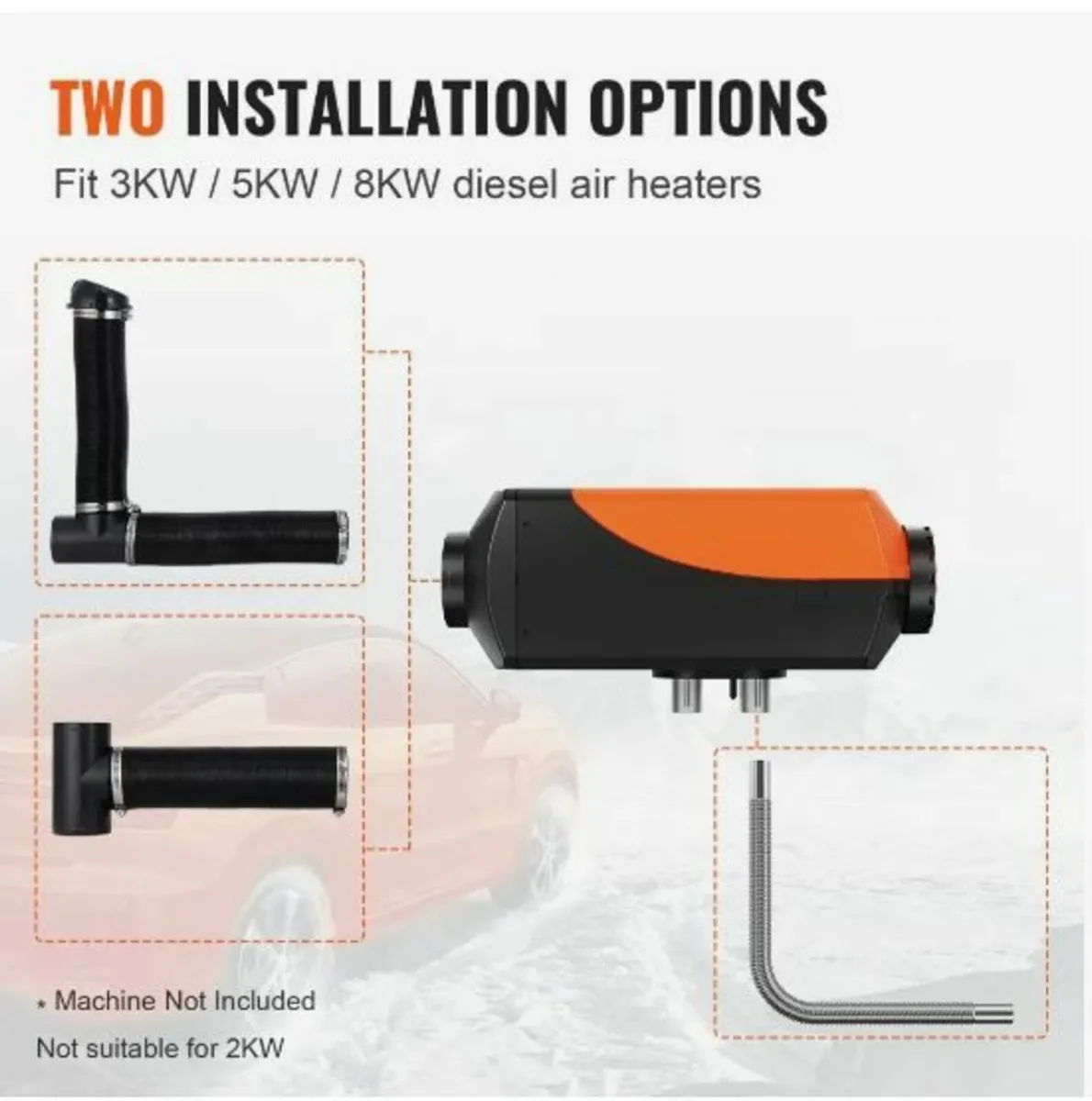 Diesel Heater Pipe Ducting Set, 76 mm Extendable - Image 3