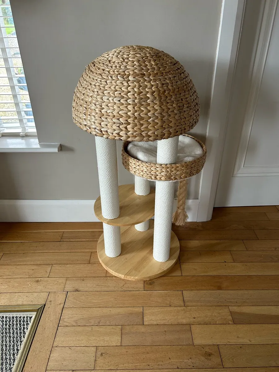 BLUE PAW X-Large Solid Wood & Rattan Cat Tree - Image 3