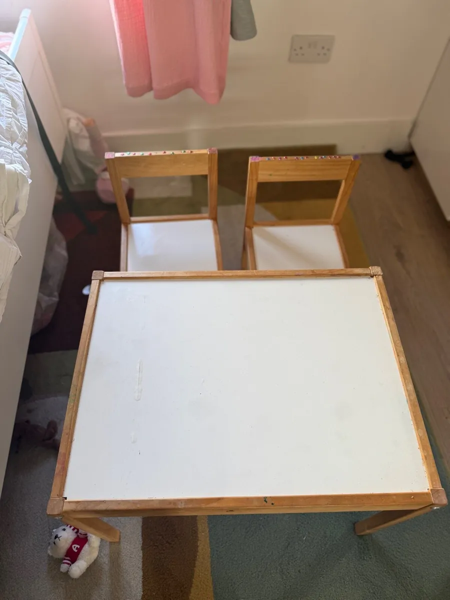Ikea kids table and chairs - Image 1