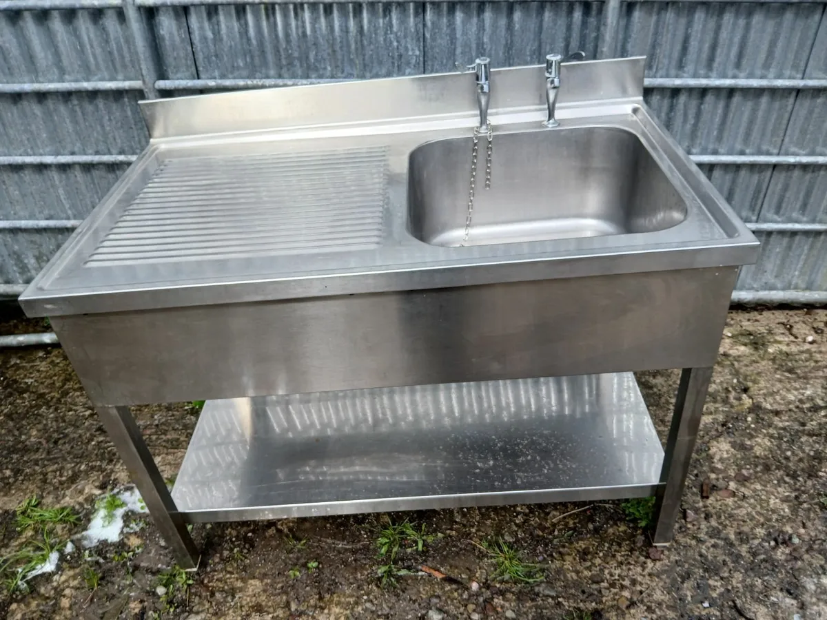 Stainless steel cabbinet sink unit complete - Image 1