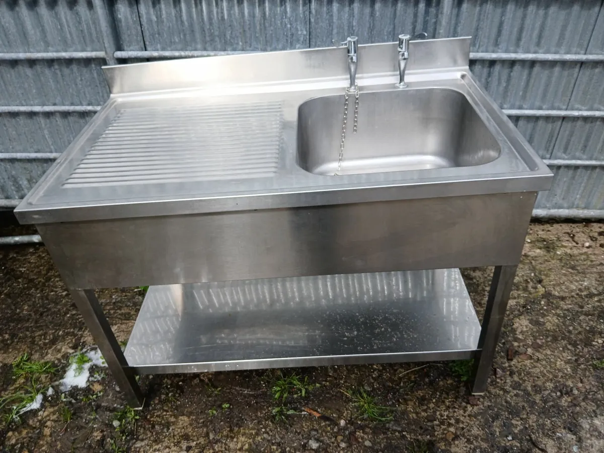 Stainless steel cabbinet sink unit complete - Image 2