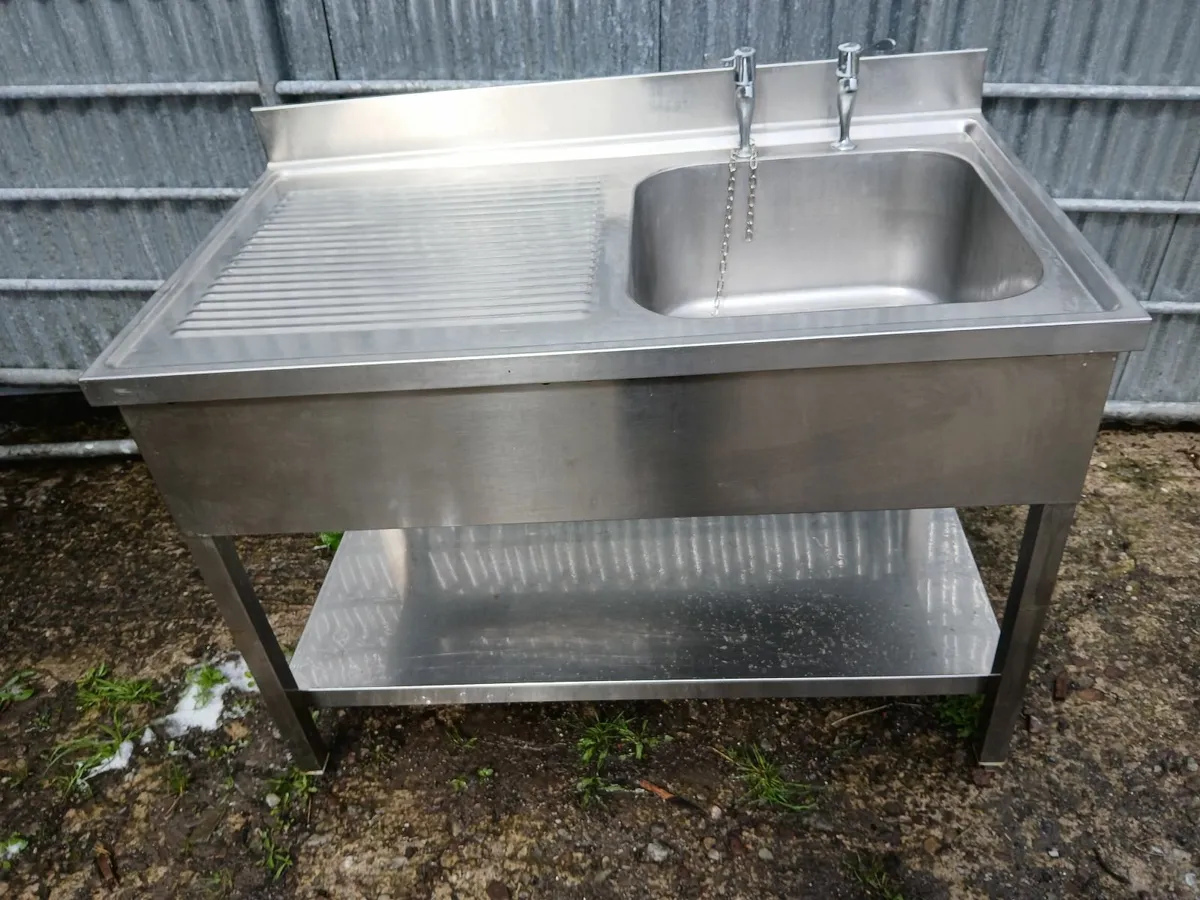 Stainless steel cabbinet sink unit complete - Image 3