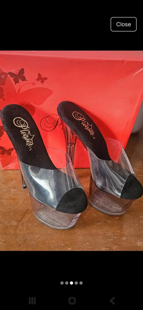 Pleaser Heels.Slip on,  6.5 inch heel - Image 1