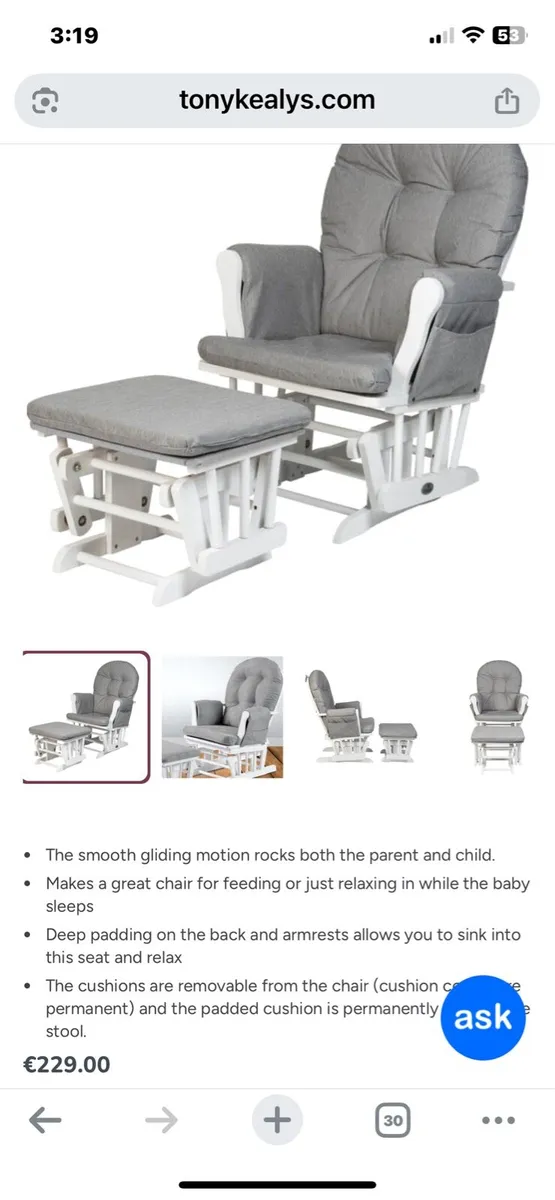 Babylo glider and footstool - Image 4
