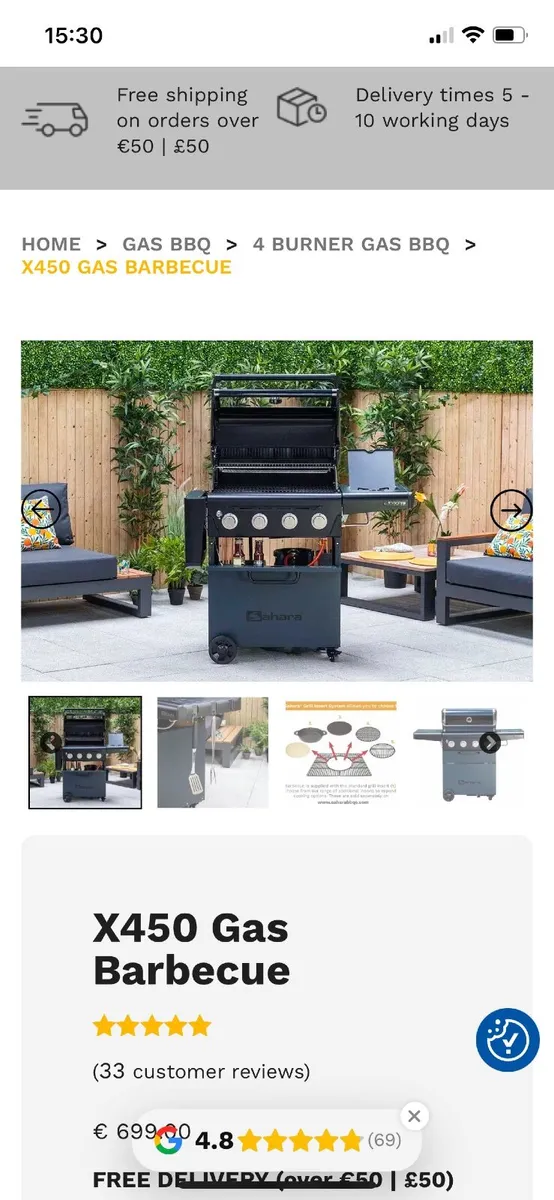 Sahara X450 Gas BBQ - Image 2