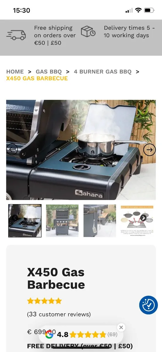 Sahara X450 Gas BBQ - Image 3