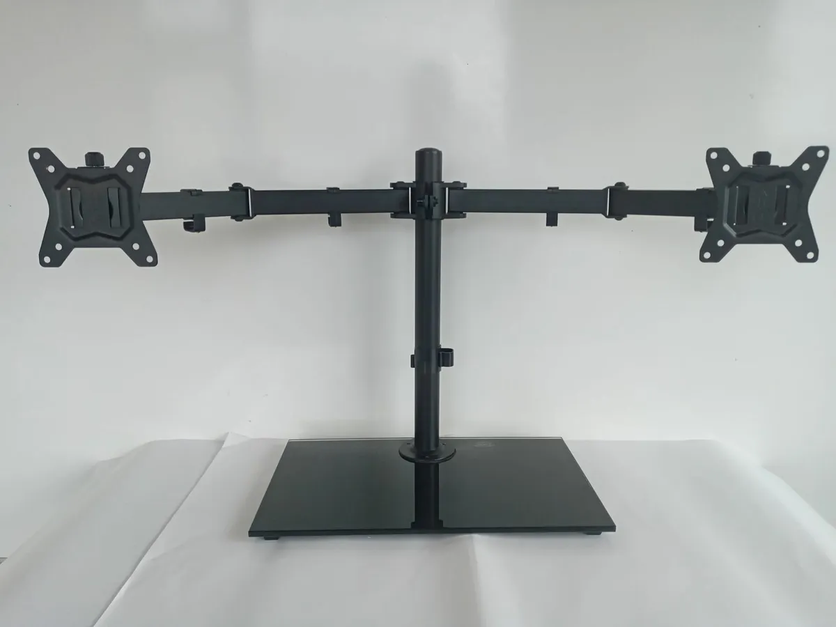 Lot of 3 Double Arm Monitor Mounts - Image 1