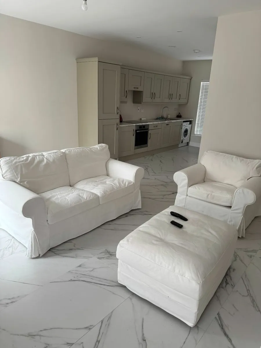 3 Piece Sofa Set | Couch | Armchair | Footstool - Image 1