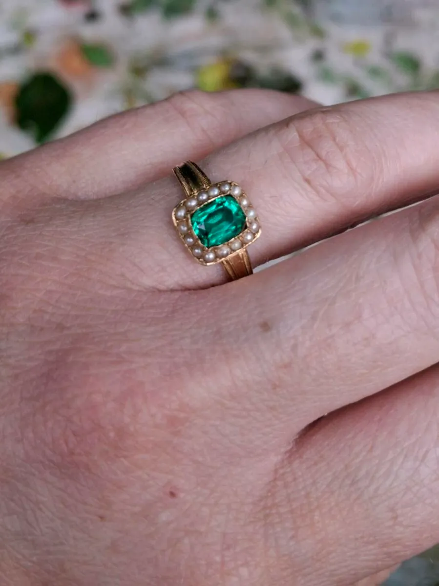 Antique Ring 18ct Gold 1800s - Image 1