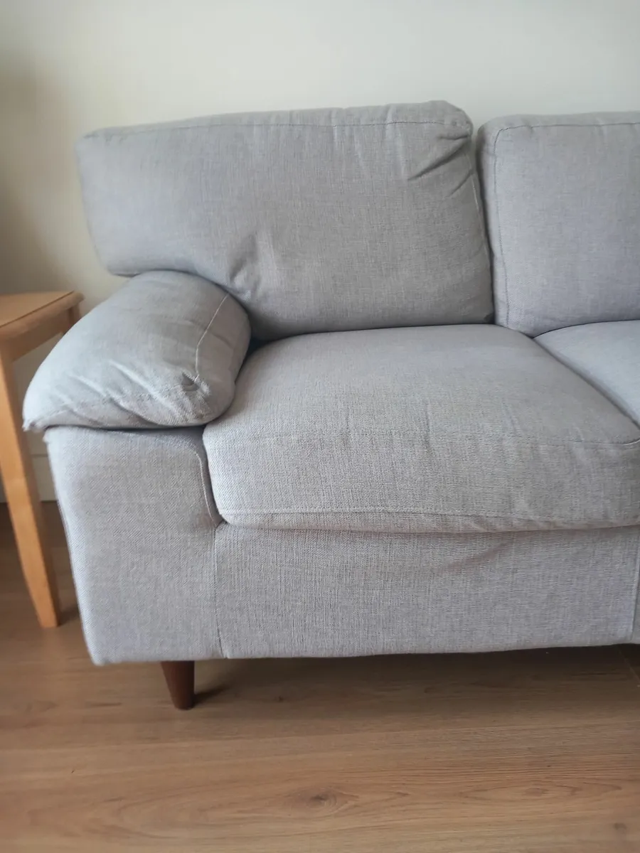 Grey 3 seater sofa/couch - Image 3