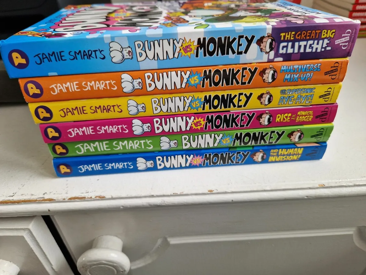 6 bunny vs monkey books
