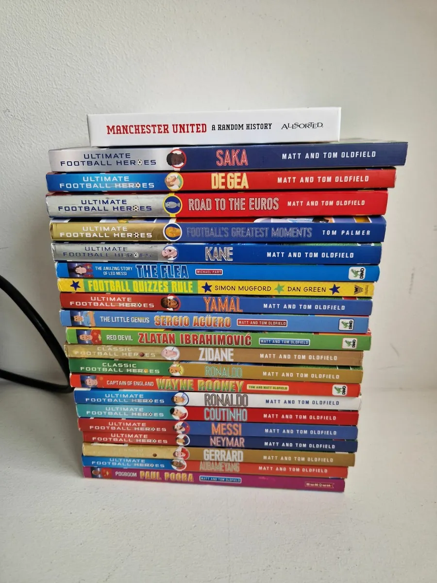 21 soccer books (mostly Matt and Tom Oldfield)