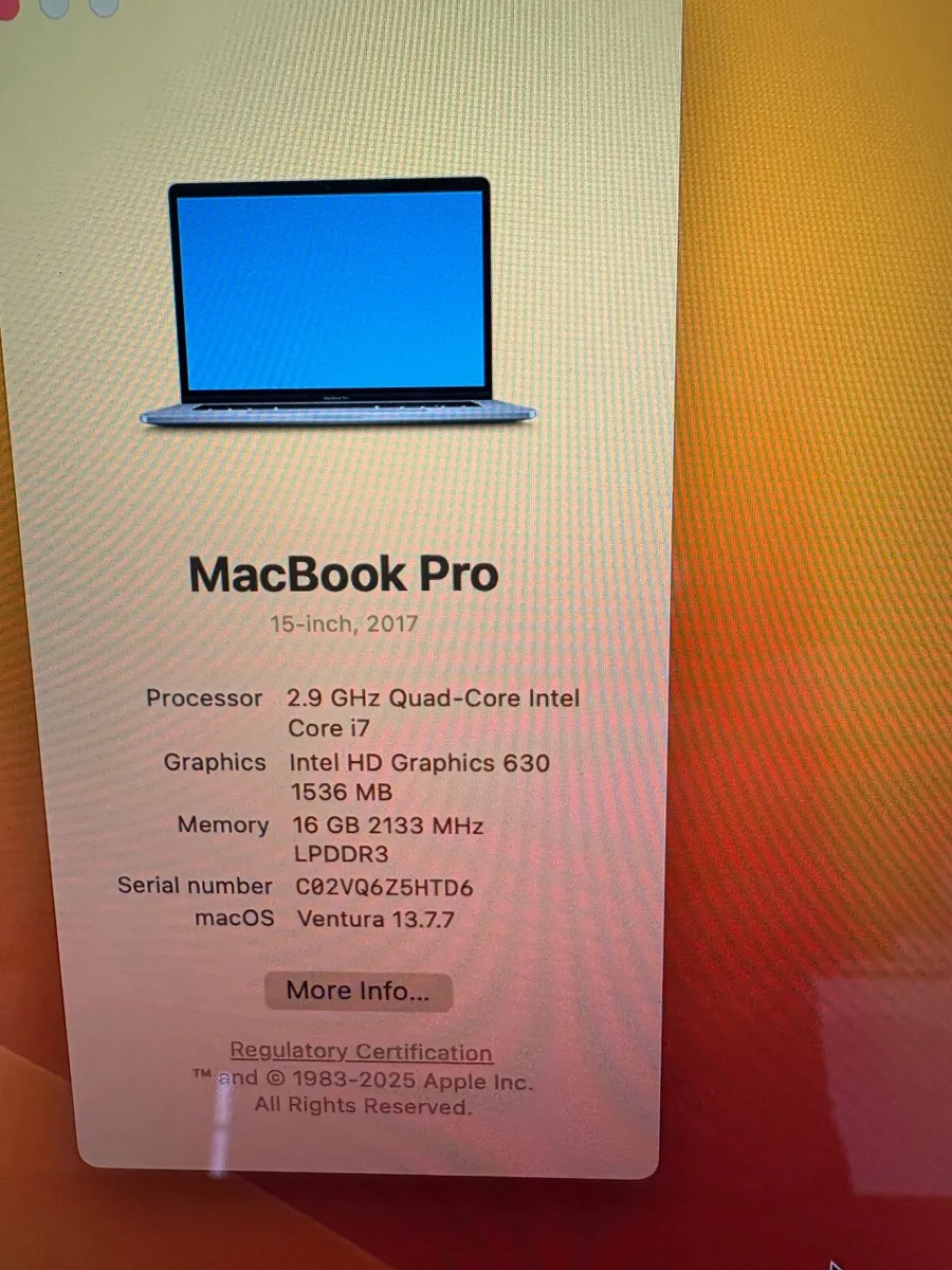 Apple MacBook Pro 15.4" TouchBar -500GB SSD, 16GB, - Image 3
