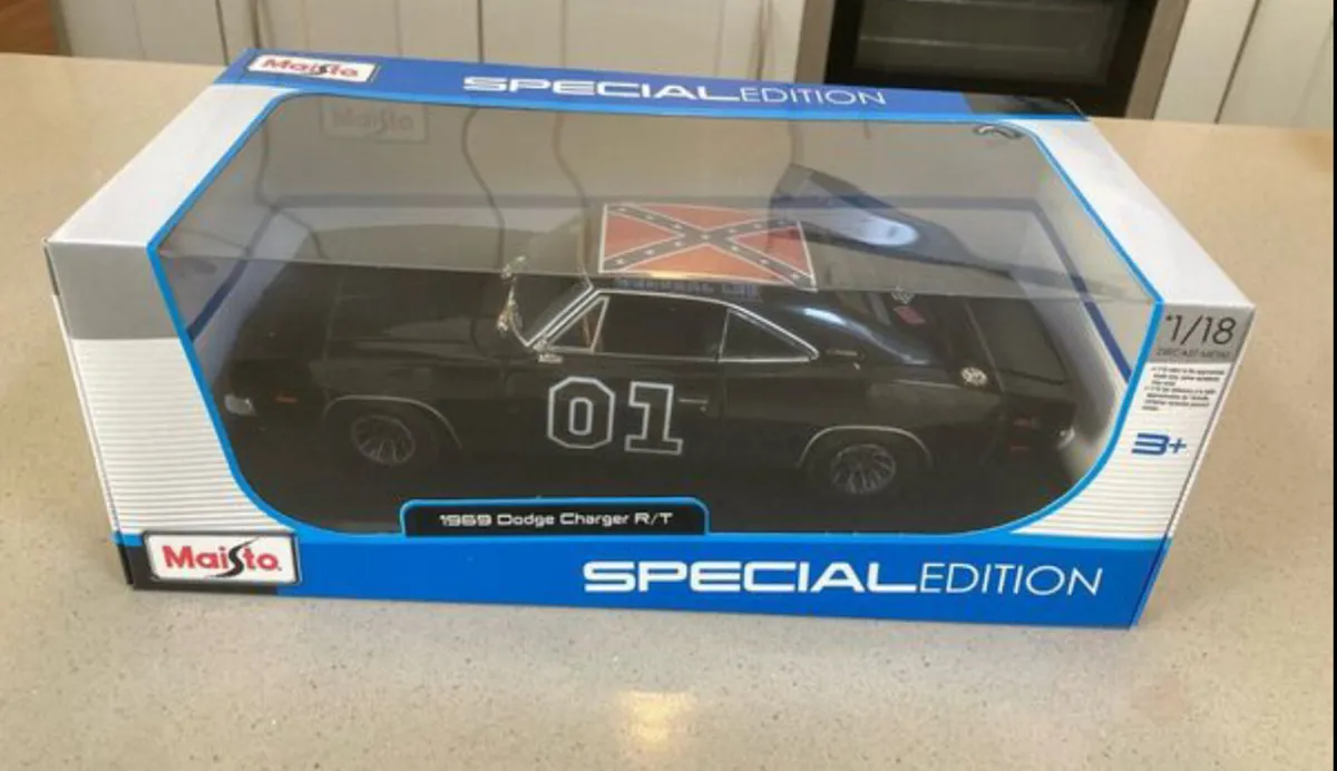 Dodge Charger General Lee 1/18 Maisto Rare Black e - Image 2